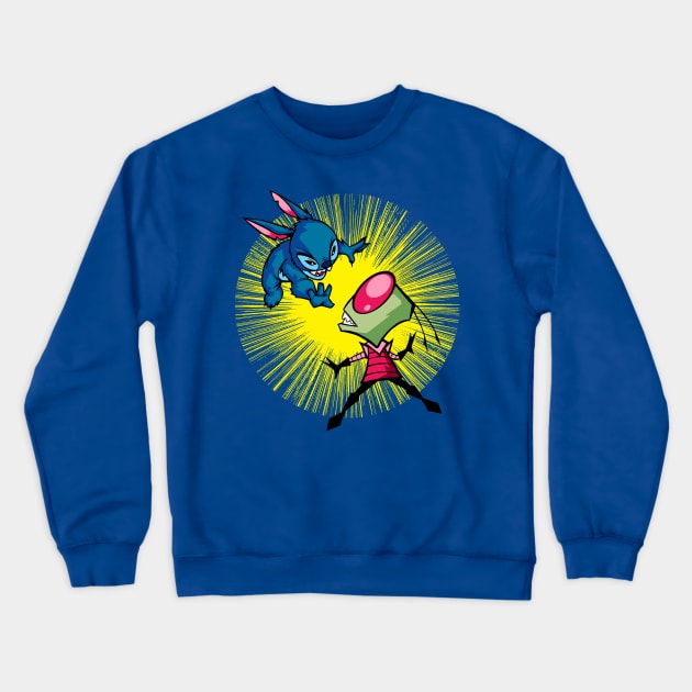 The Invader vs 626! Crewneck Sweatshirt by fmm3